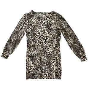 Mogo Leopard Print Long Sleeve Top or Mini Dress